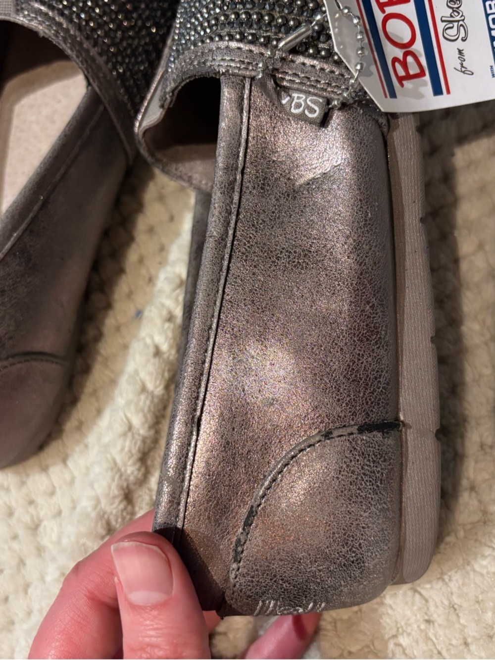 BOBS from Skechers Women's Black Rhinestone Slip-On Loafers - Picture 3 of 7
